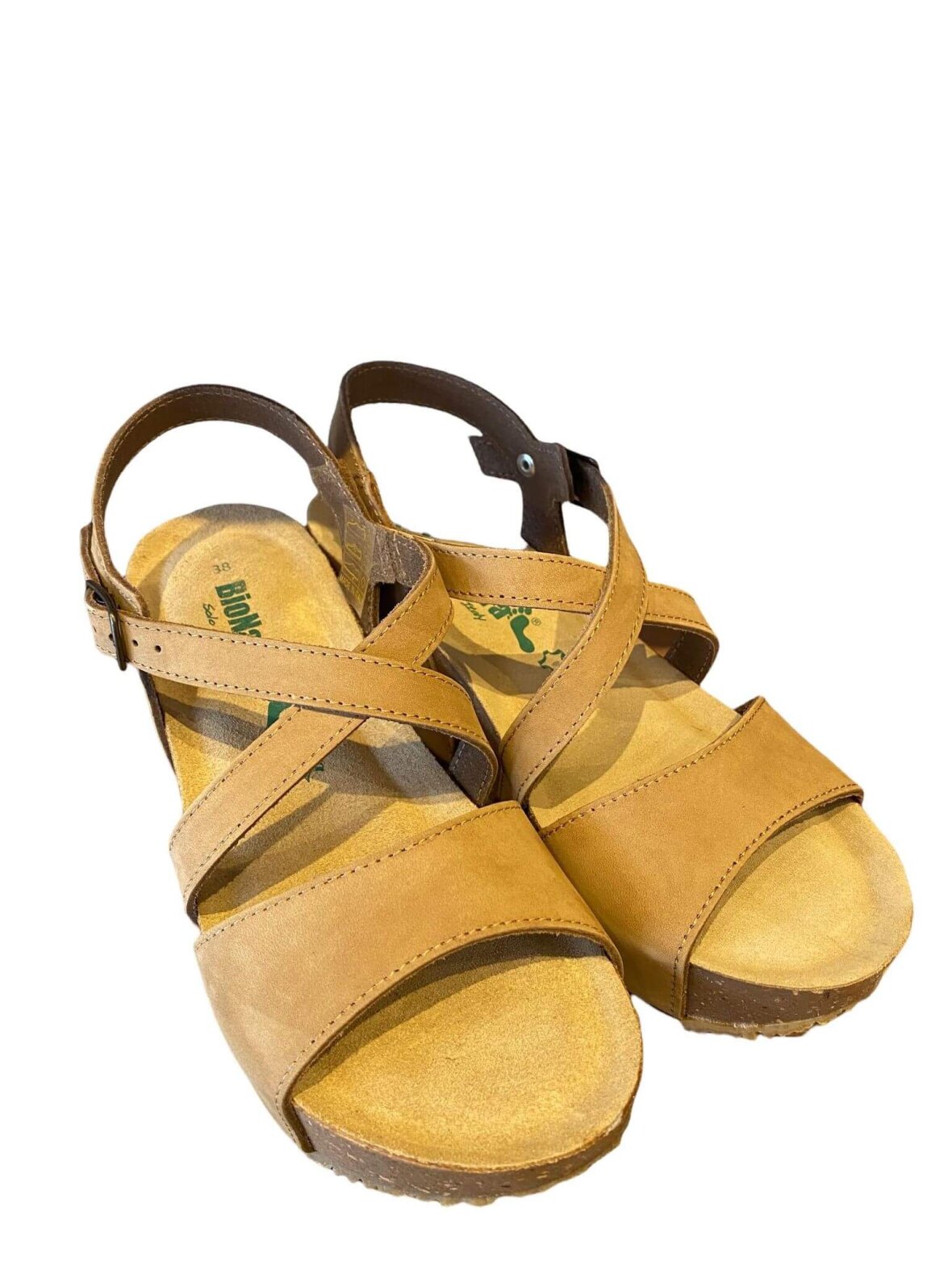 Shop sandaler BioNatura totora/mørk sand farvet nubuck hos Helle M i