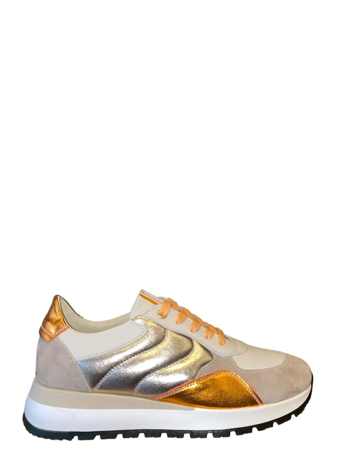 - DL SPORT sneakers platin-orange-latte - hellem.dk